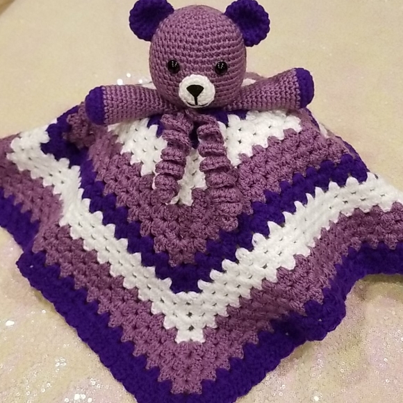 💖HOST PICK💖 Crochet Lovey Teddy Bear Blanket - Picture 2 of 12